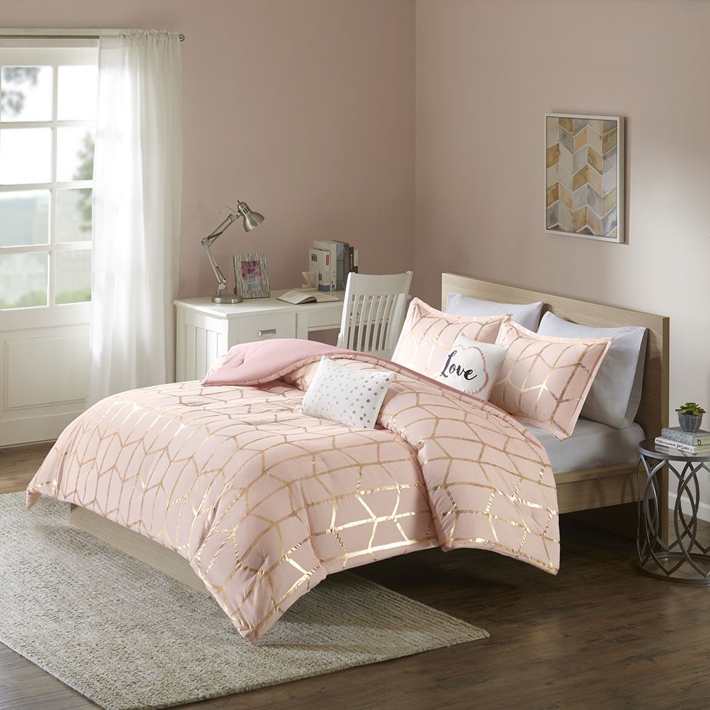 Full/Queen Metallic Printed Comforter Set image 1