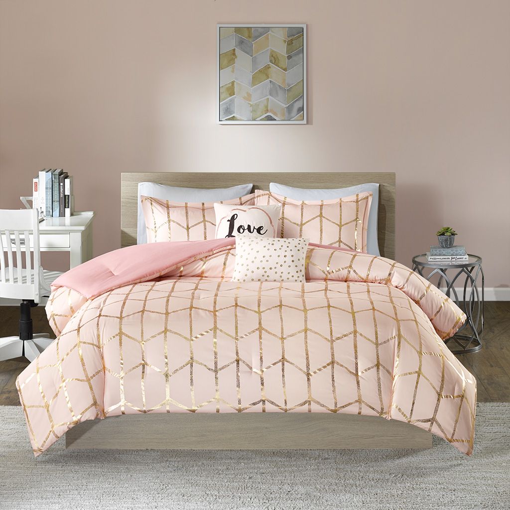 Full/Queen Metallic Printed Comforter Set image 5