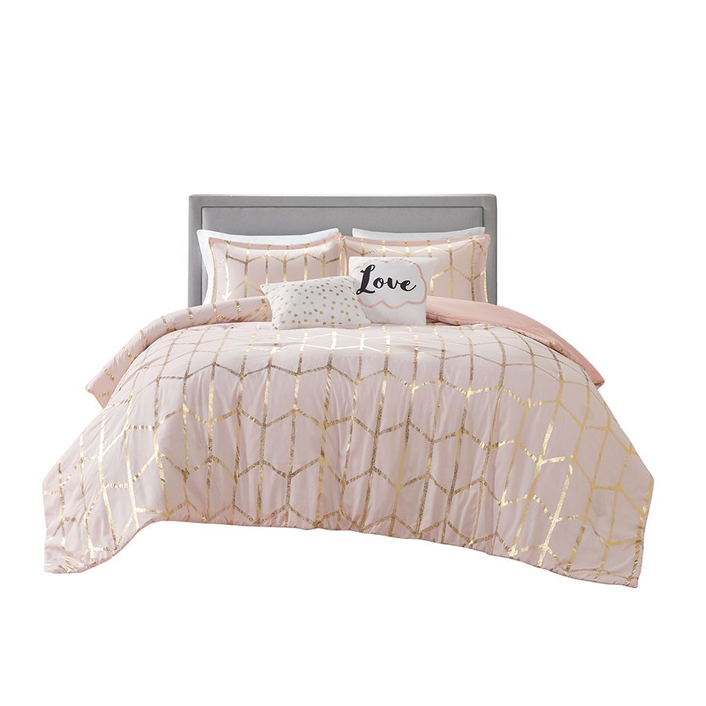 Full/Queen Metallic Printed Comforter Set image 9