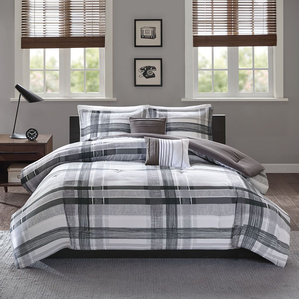 Full/Queen Plaid Comforter Set image 8