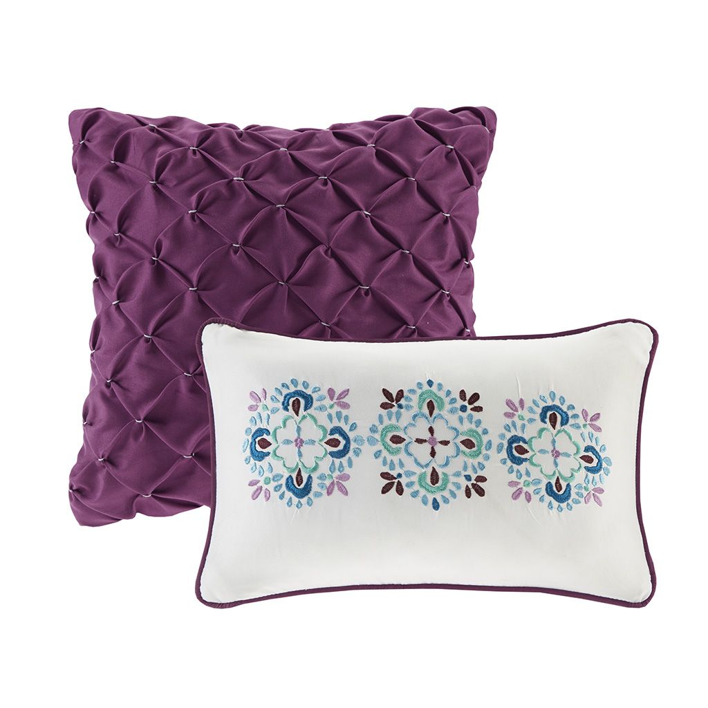 Full/Queen Reversible Quilt Set with Throw Pillows image 4