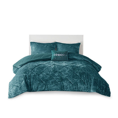 Full/Queen Velvet Comforter Set with Throw Pillow image 13