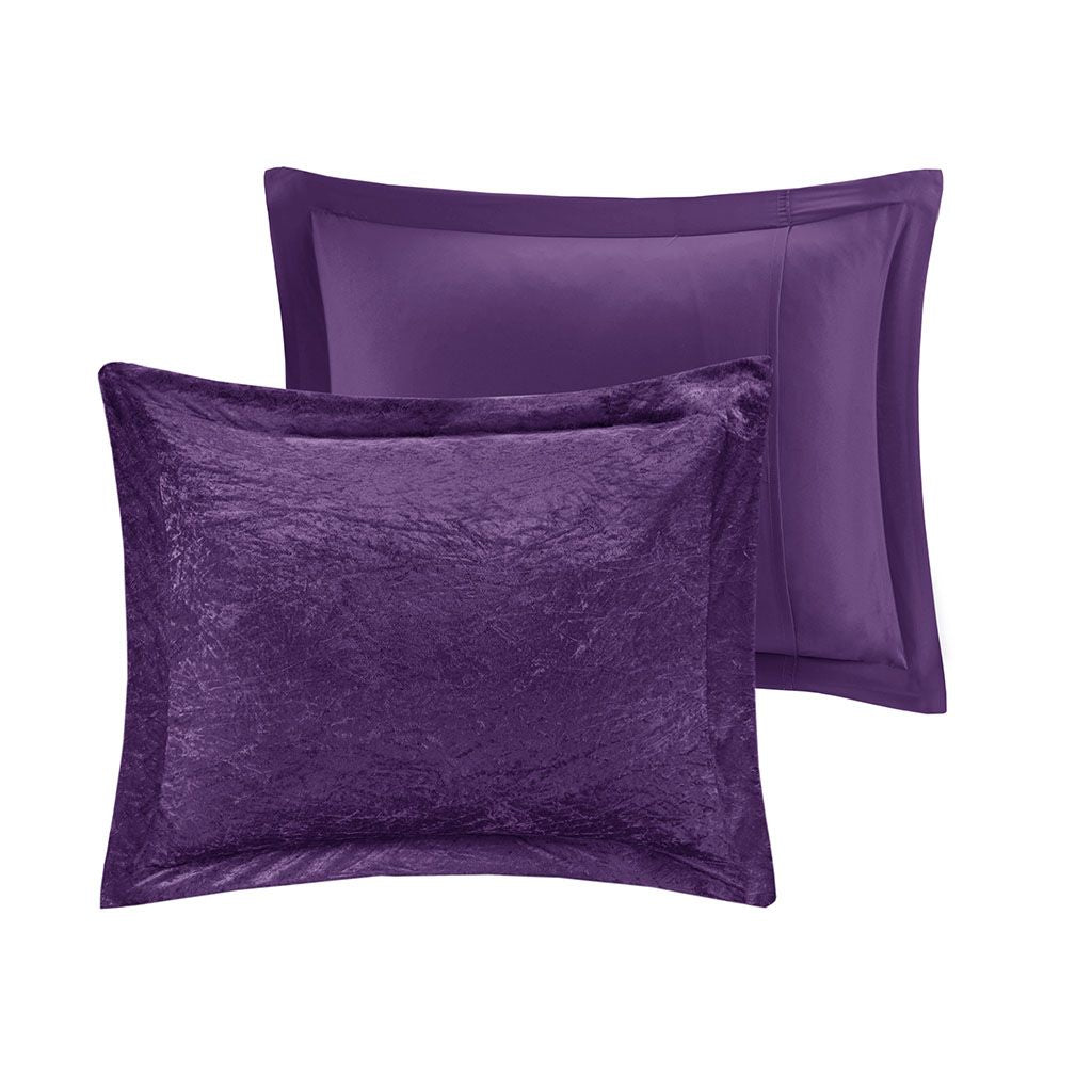 Full/Queen Velvet Comforter Set with Throw Pillow image 10