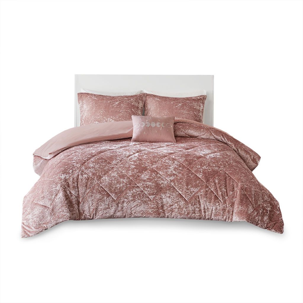Full/Queen Velvet Duvet Cover Set with Throw Pillow image 15