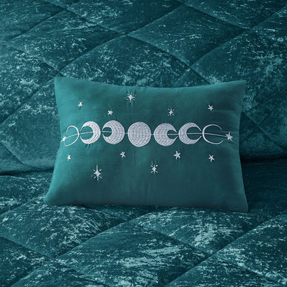 Full/Queen Velvet Duvet Cover Set with Throw Pillow image 8