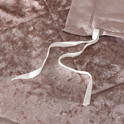 Full/Queen Velvet Duvet Cover Set with Throw Pillow image 7