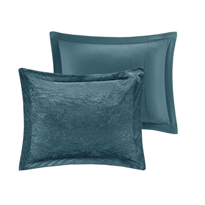 Full/Queen Velvet Duvet Cover Set with Throw Pillow image 13