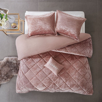 Full/Queen Velvet Duvet Cover Set with Throw Pillow image 12