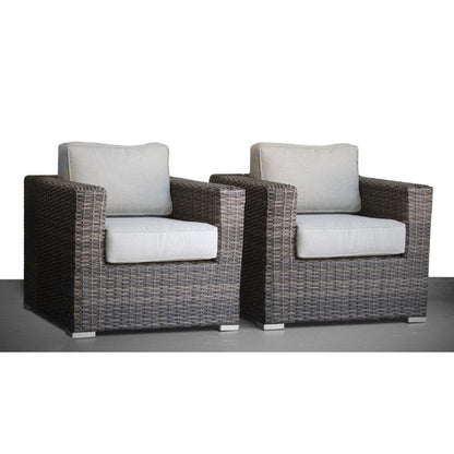 Fully Assembled Patio Chair with Cushions (Set of 2) Mixed Gray image 1