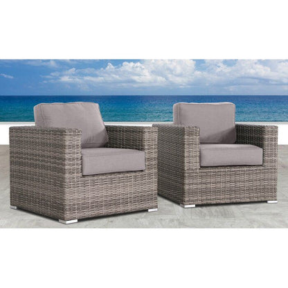 Fully Assembled Patio Chair with Sunbrella Cushions (Set of 2)Canvas Taupe Sunbrella® Canvas image 1