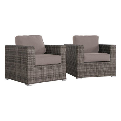 Fully Assembled Patio Chair with Sunbrella Cushions (Set of 2)Canvas Taupe Sunbrella® Canvas image 4