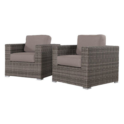 Fully Assembled Patio Chair with Sunbrella Cushions (Set of 2)Canvas Taupe Sunbrella® Canvas image 2