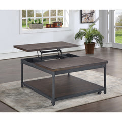 Prescott - Lift-Top Square Cocktail Table - Brown