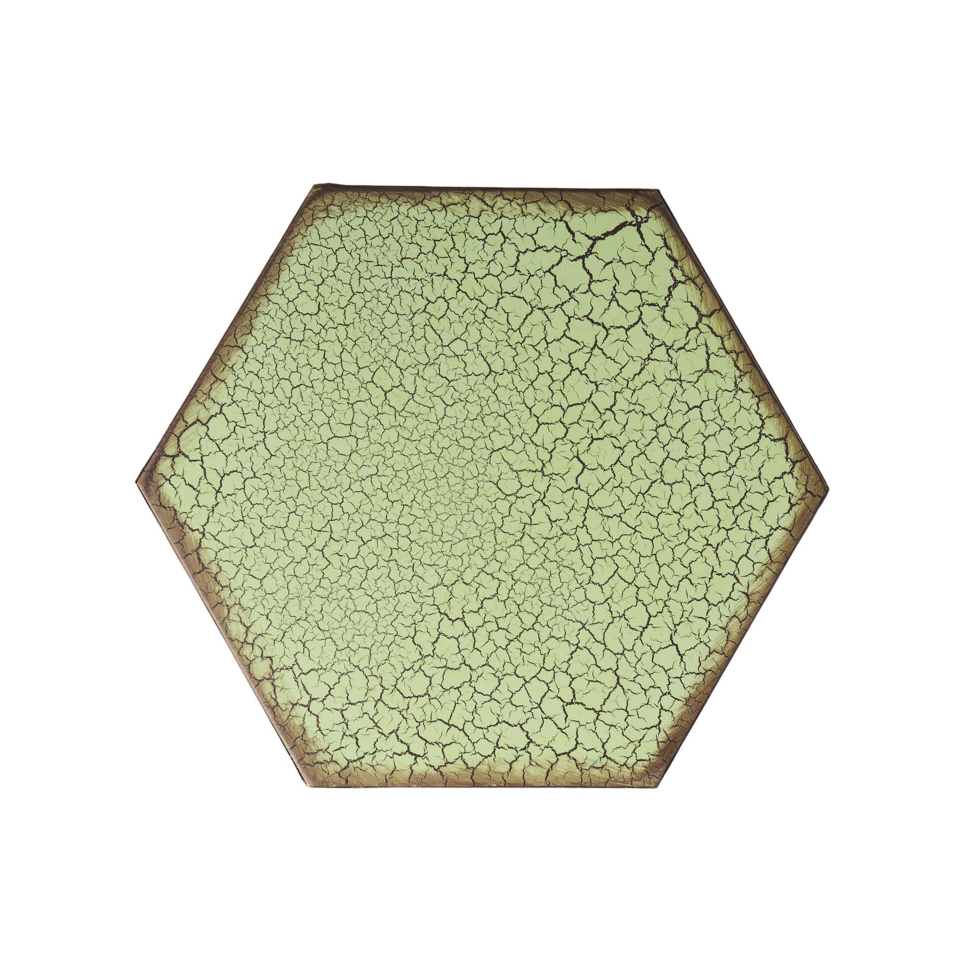 Galore 14" Side Table with Sunburst Cut Out Design, Green image 12