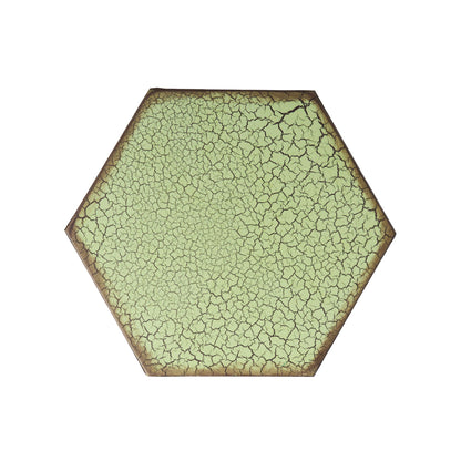 Galore 14" Side Table with Sunburst Cut Out Design, Green image 12