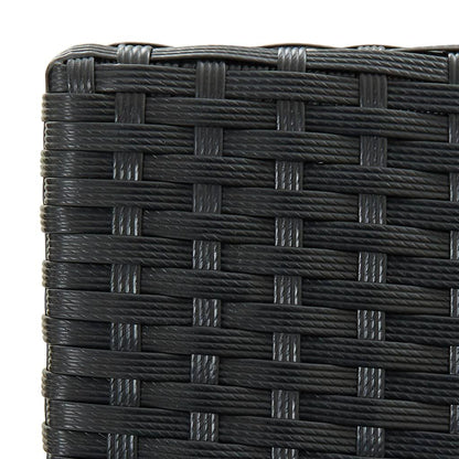 Garden Bar Stools with Cushions 2 pcs Black Poly Rattan image 7