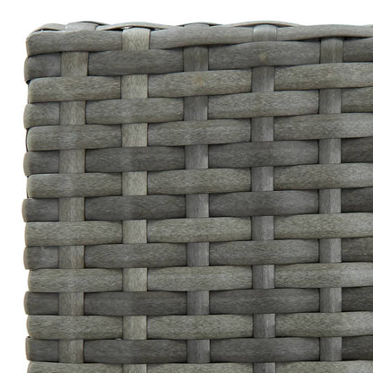 Garden Bar Stools with Cushions 2 pcs Gray Poly Rattan image 7