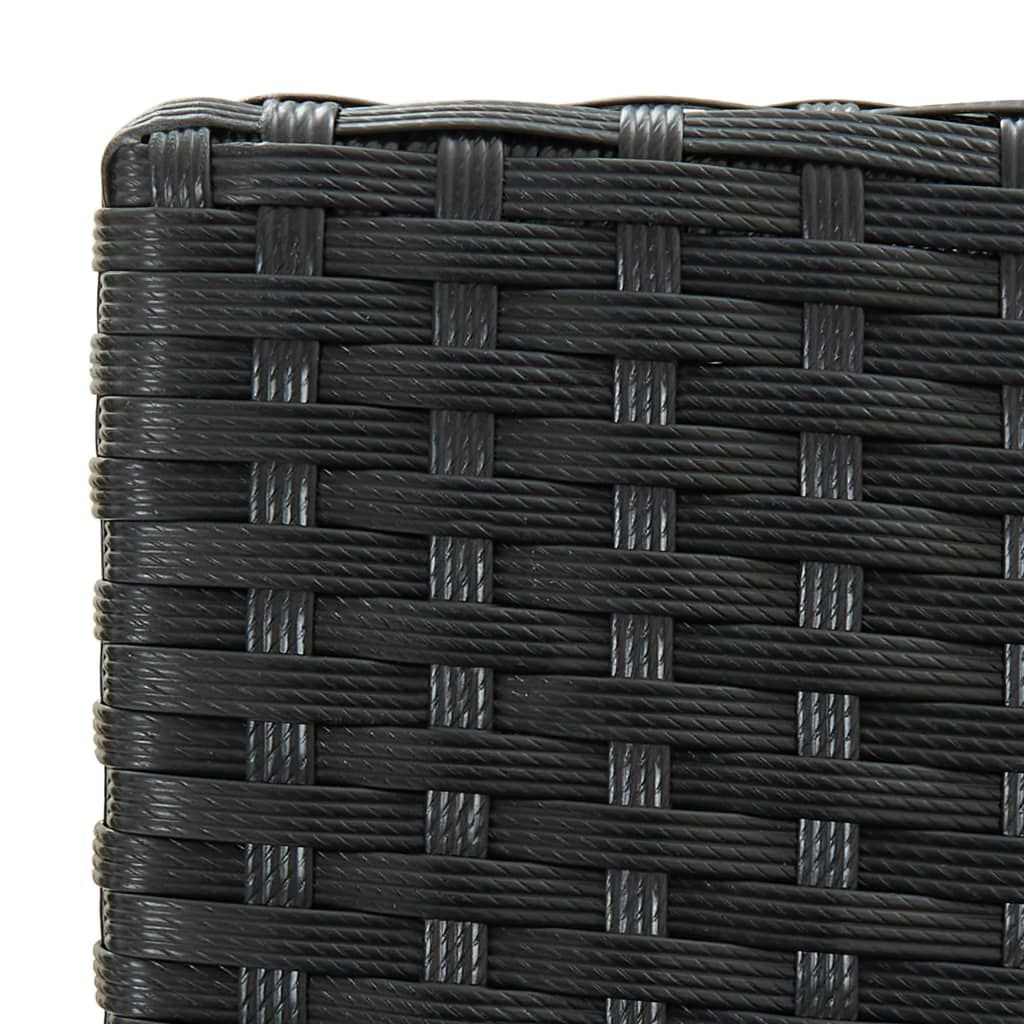 Garden Bar Stools with Cushions 4 pcs Black Poly Rattan image 7
