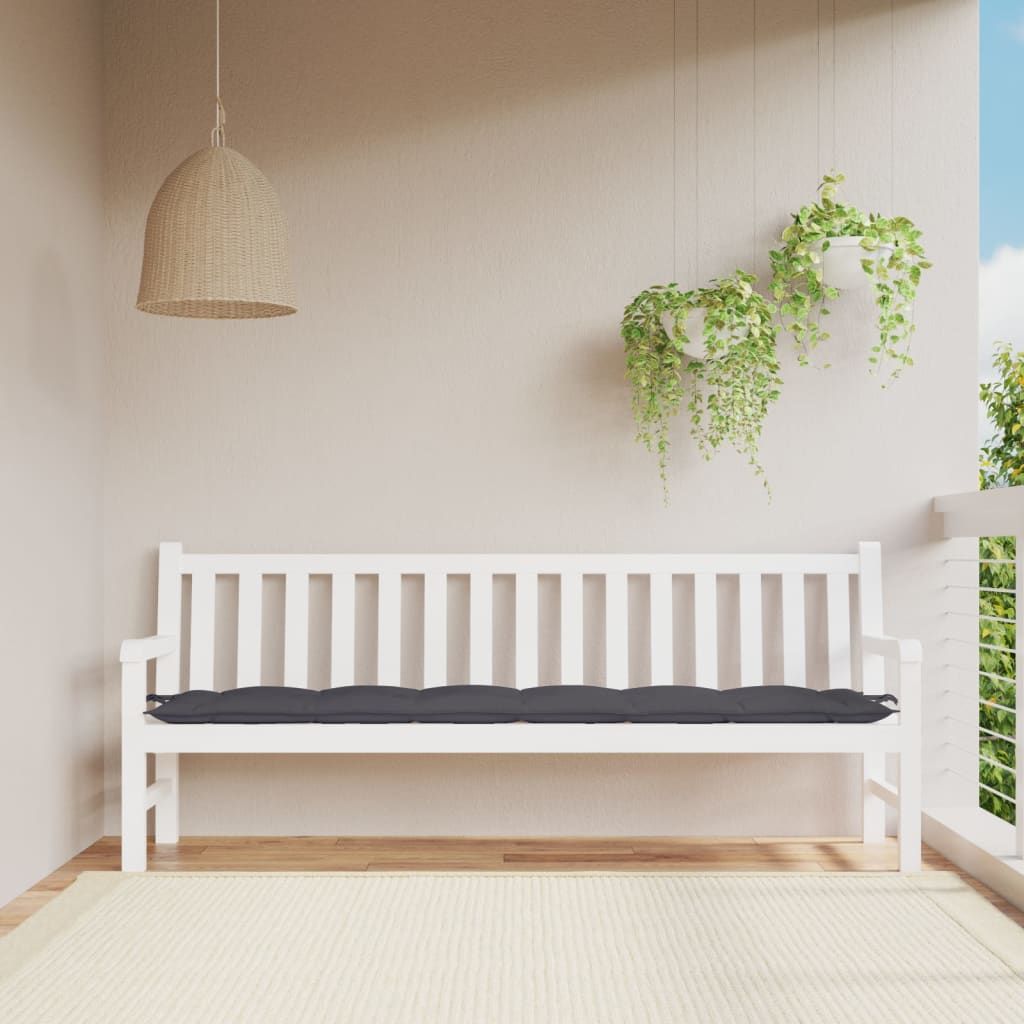 Garden Bench Cushion Anthracite 78.7"x19.7"x2.8" Oxford Fabric image 1
