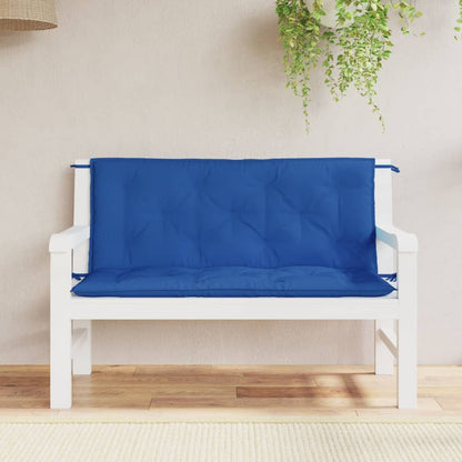 Garden Bench Cushion Blue 47.2"x(19.7"+19.7")x2.8" Oxford Fabric image 1