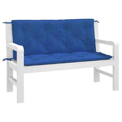Garden Bench Cushion Blue 47.2"x(19.7"+19.7")x2.8" Oxford Fabric image 3