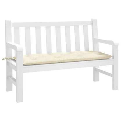 Garden Bench Cushion Cream White 47.2"x19.7"x2.8" Oxford Fabric image 3