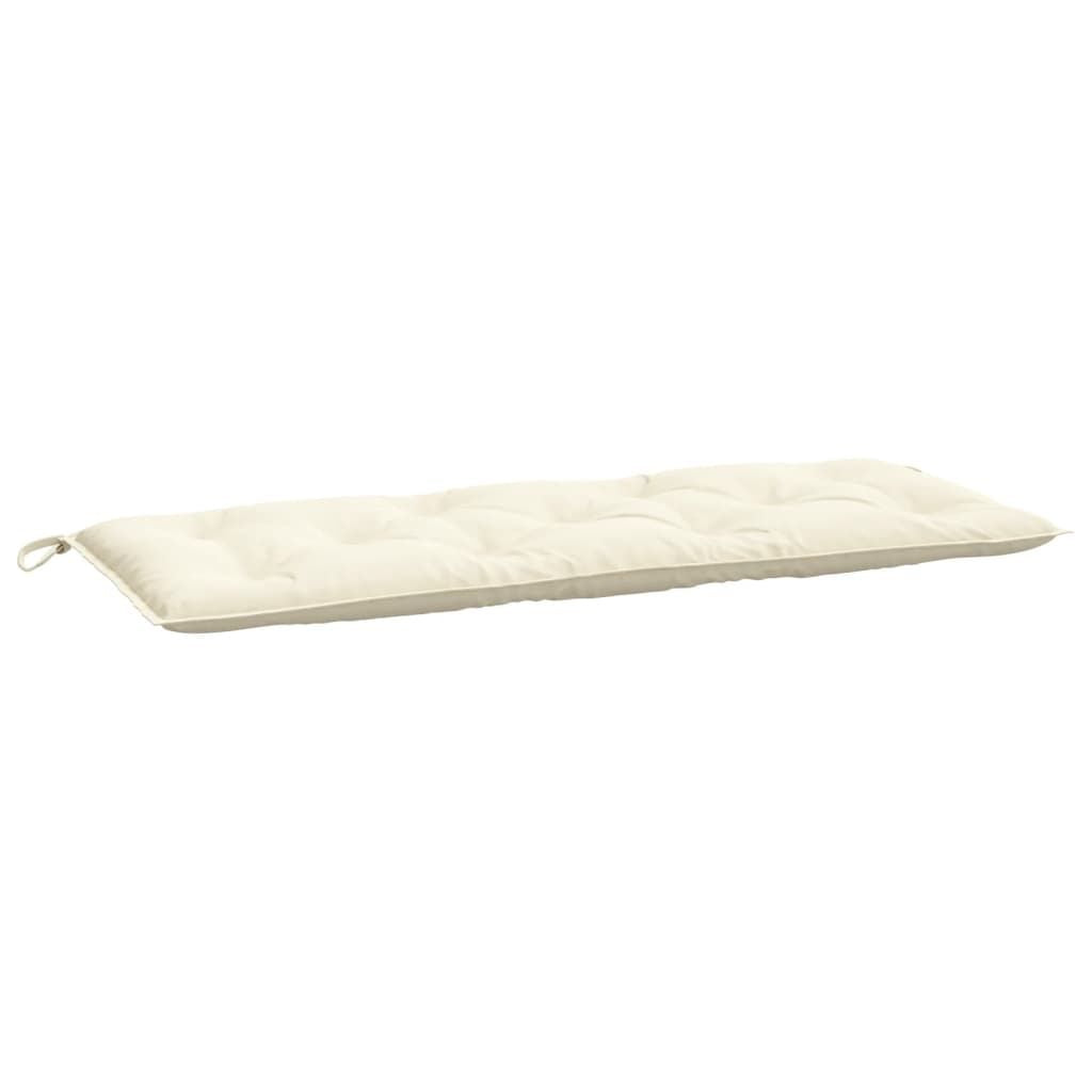 Garden Bench Cushion Cream White 47.2"x19.7"x2.8" Oxford Fabric image 2
