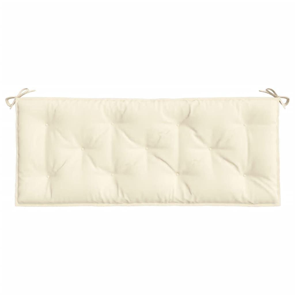 Garden Bench Cushion Cream White 47.2"x19.7"x2.8" Oxford Fabric image 4