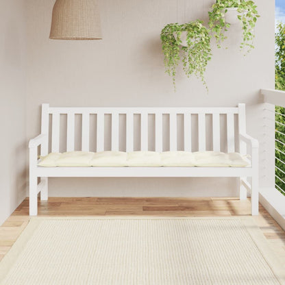 Garden Bench Cushion Cream White 70.9"x19.7"x2.8" Oxford Fabric image 1
