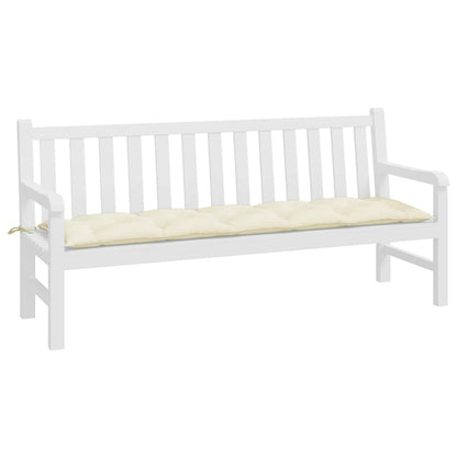 Garden Bench Cushion Cream White 70.9"x19.7"x2.8" Oxford Fabric image 3