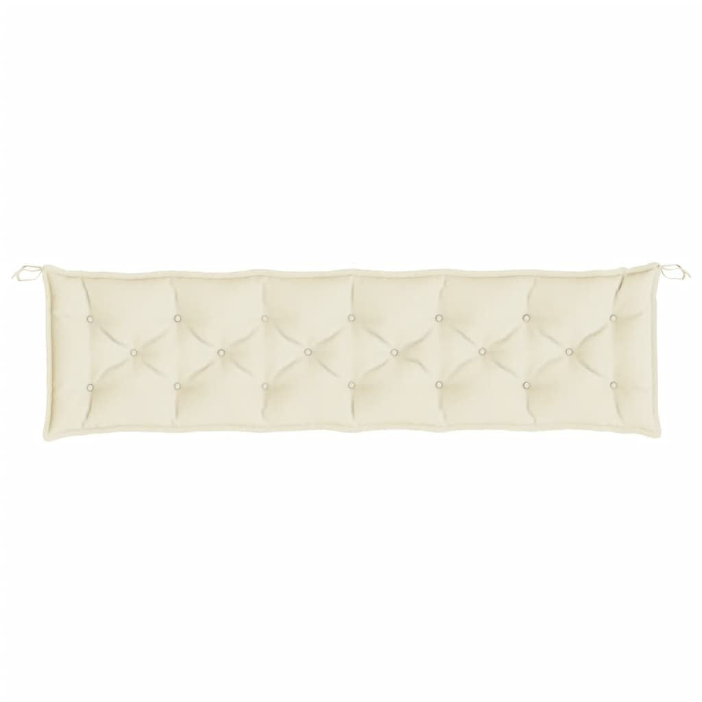 Garden Bench Cushion Cream White 78.7"x19.7"x2.8" Oxford Fabric image 4