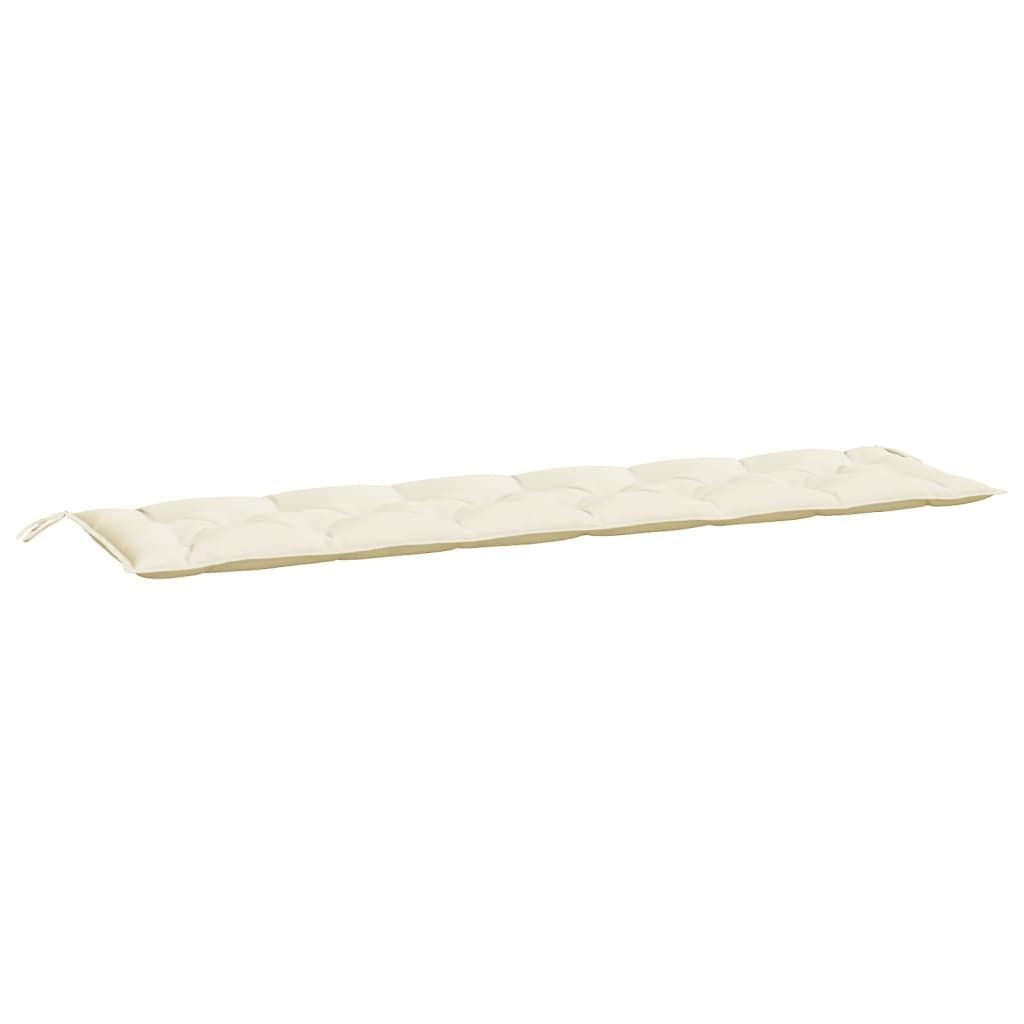 Garden Bench Cushion Cream White 78.7"x19.7"x2.8" Oxford Fabric image 2