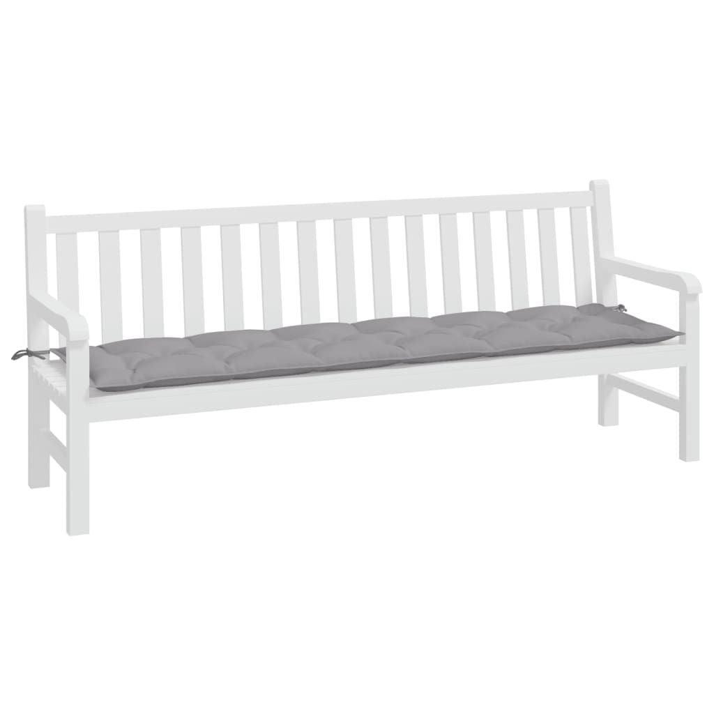 Garden Bench Cushion Gray 78.7"x19.7"x2.8" Oxford Fabric image 3