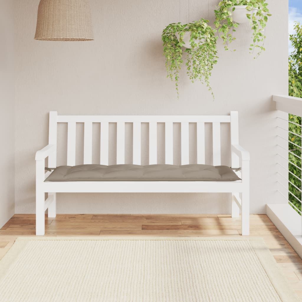 Garden Bench Cushion Taupe 59.1"x19.7"x2.8" Oxford Fabric image 1