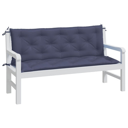 Garden Bench Cushions 2pcs Navy Blue 59.1"x19.7"x2.8" Oxford Fabric image 3
