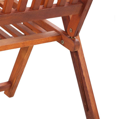 Garden Chair Set of 4 Natural Brown Solid acacia wood Medium image 7