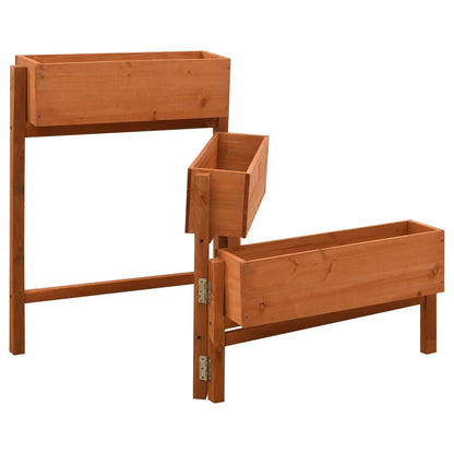 Garden Folding Planter Orange 23.6"x5.5"x29.5" Solid Firwood image 2