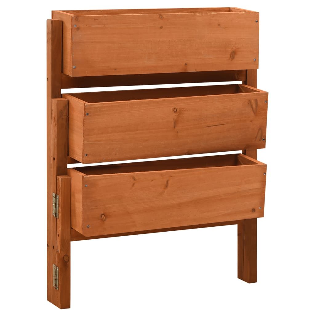 Garden Folding Planter Orange 23.6"x5.5"x29.5" Solid Firwood image 1