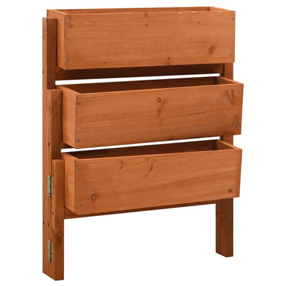 Garden Folding Planter Orange 23.6"x5.5"x29.5" Solid Firwood image 1