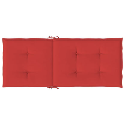Garden Highback Chair Cushions 4 pcs Red 47.2"x19.7"x1.2" Fabric image 6