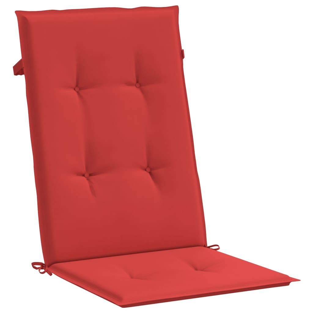 Garden Highback Chair Cushions 4 pcs Red 47.2"x19.7"x1.2" Fabric image 4
