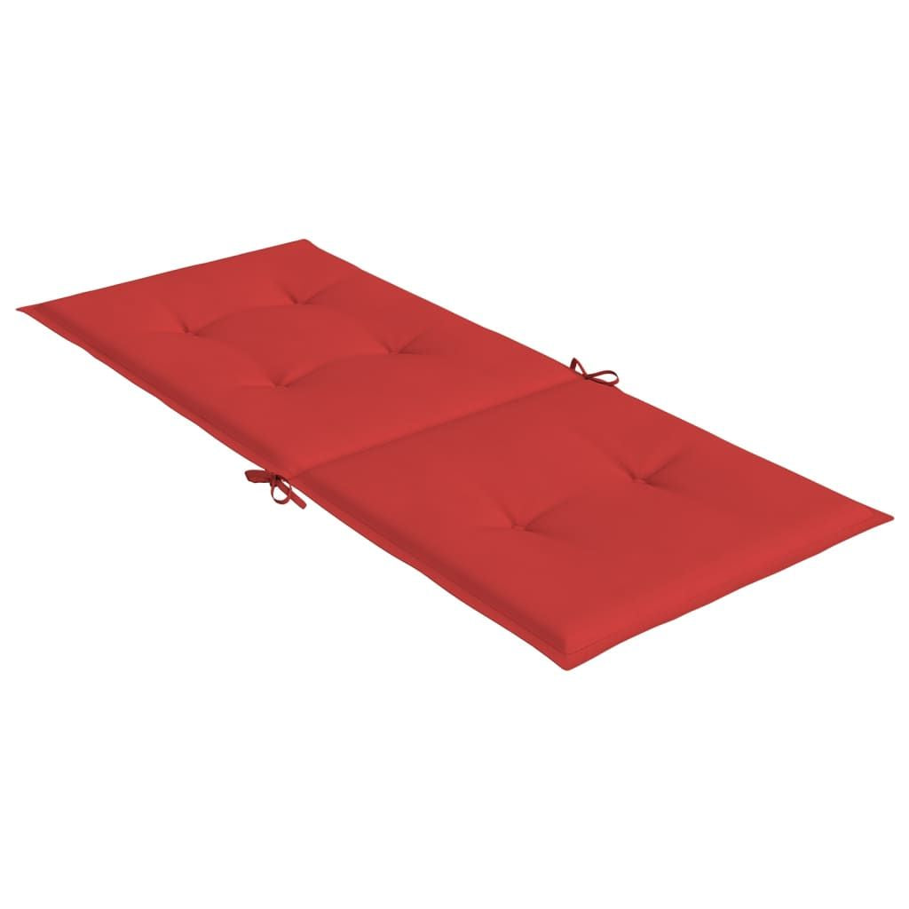 Garden Highback Chair Cushions 4 pcs Red 47.2"x19.7"x1.2" Fabric image 5
