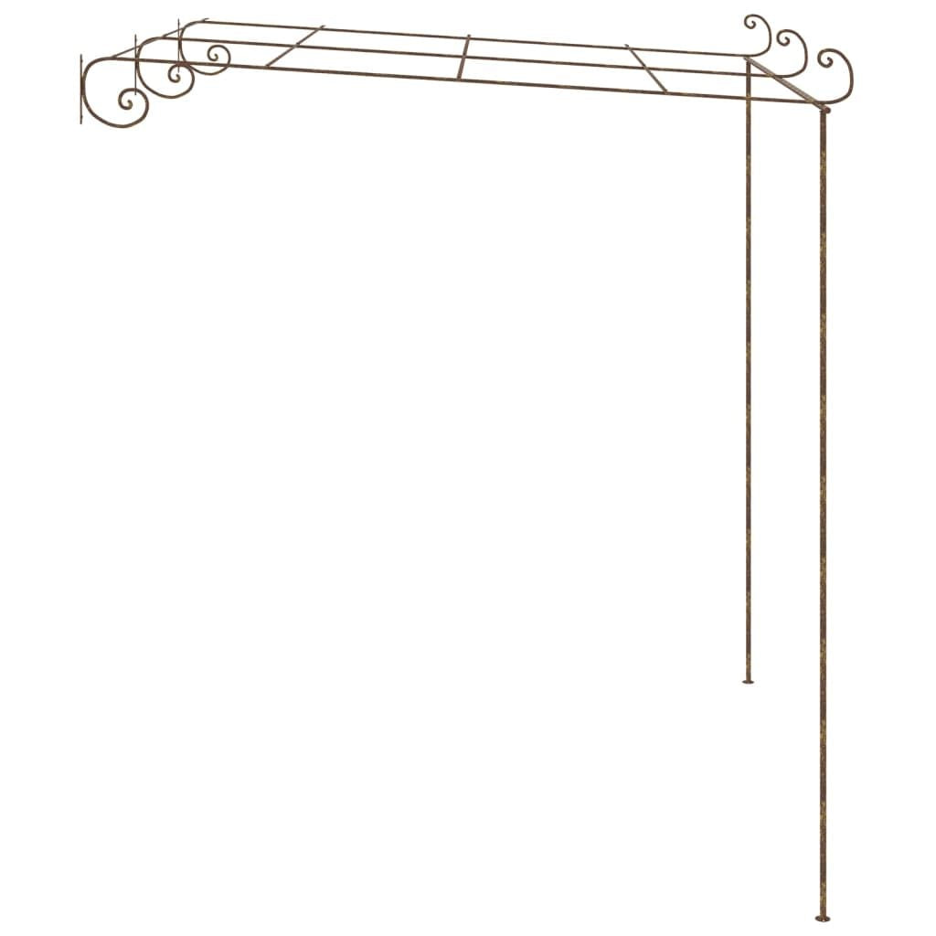 Garden Pergola Antique Brown 9.8'x9.8'x8.2'Iron image 3