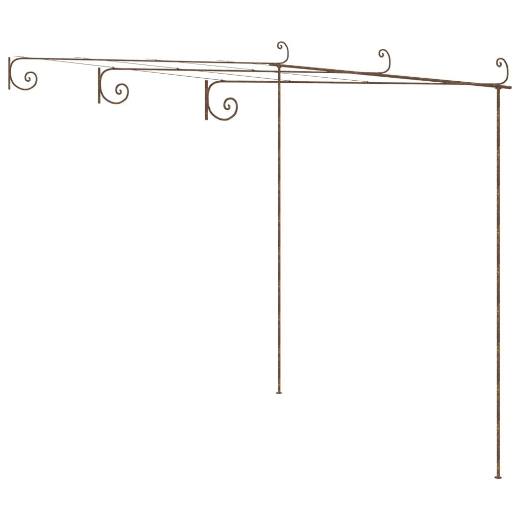 Garden Pergola Antique Brown 9.8'x9.8'x8.2'Iron image 2