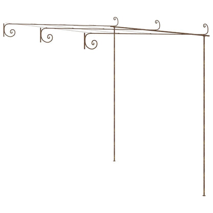 Garden Pergola Antique Brown 9.8'x9.8'x8.2'Iron image 2