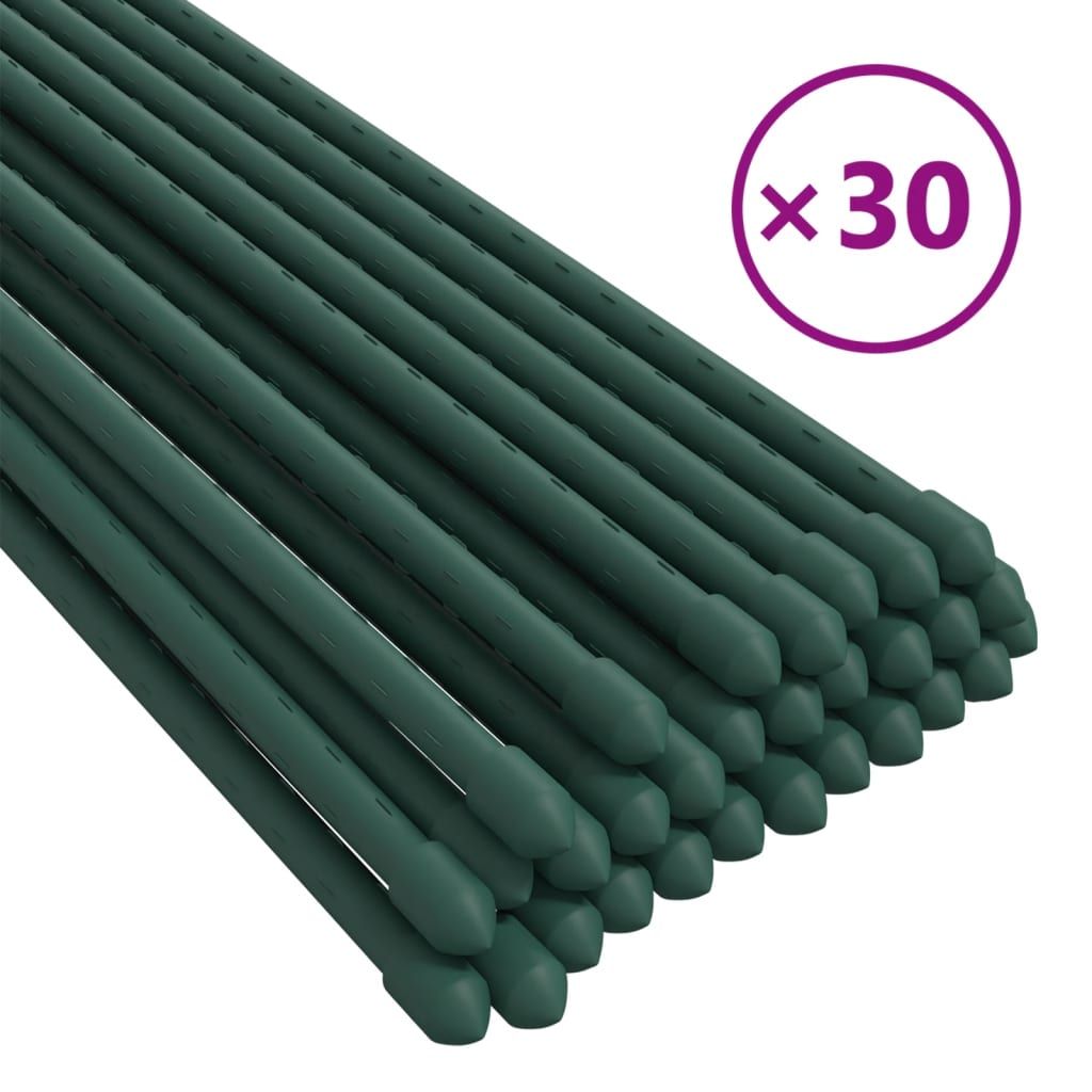 Garden Plant Stakes 30 pcs Green 70.9" Steel image 2