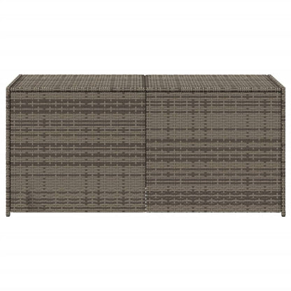 Garden Storage Box Gray 74.8 Gal Poly Rattan image 4