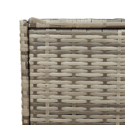 Garden Storage Box Gray 74.8 Gal Poly Rattan image 9