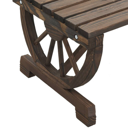 Garden Table Burnt wood Solid fir wood Medium Durable image 7
