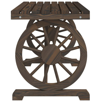 Garden Table Burnt wood Solid fir wood Medium Durable image 5